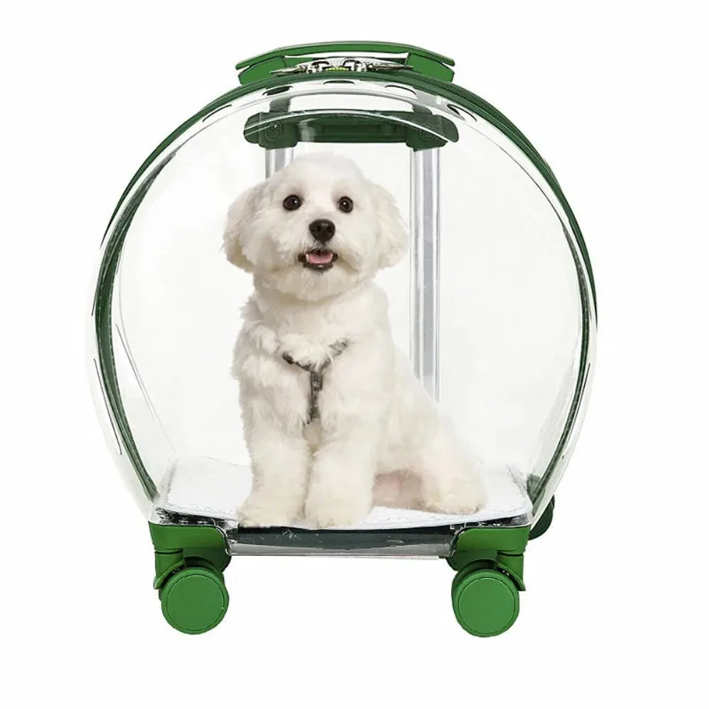 Bolsa Transparente com Rodinhas para Pets